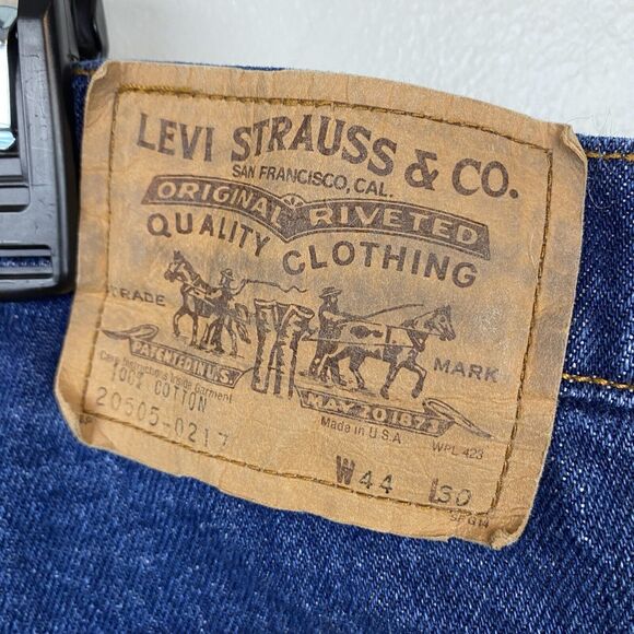 Levis Jeans Men's 44x30 Blue 80s‎ VTG Orange Tab 20505-0216 Made in USA Vintage - Picture 10 of 16